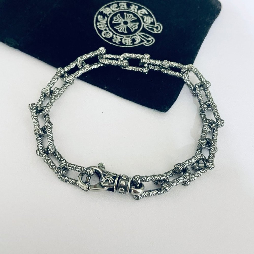 Chrome He@rts Crocodile Bamboo Bracelet